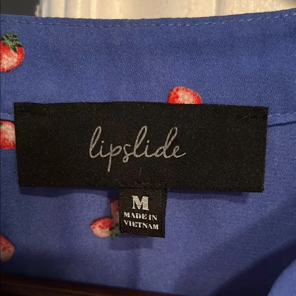 Chic Blue Flutter Sleeve Ruffled Blouse - Picture 2 of 5